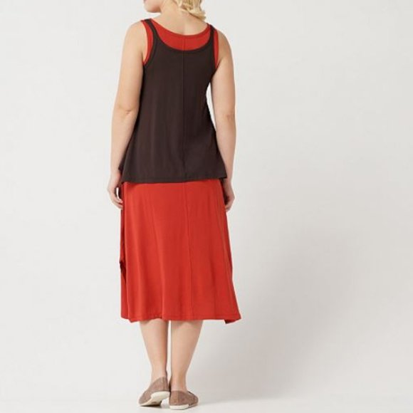 LOGO Asymmetric Maxi Dress and Tank Twin Set  2583 - Picture 2 of 2